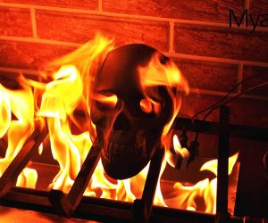 Mayard Imitation Human Skull For Fire Pits
